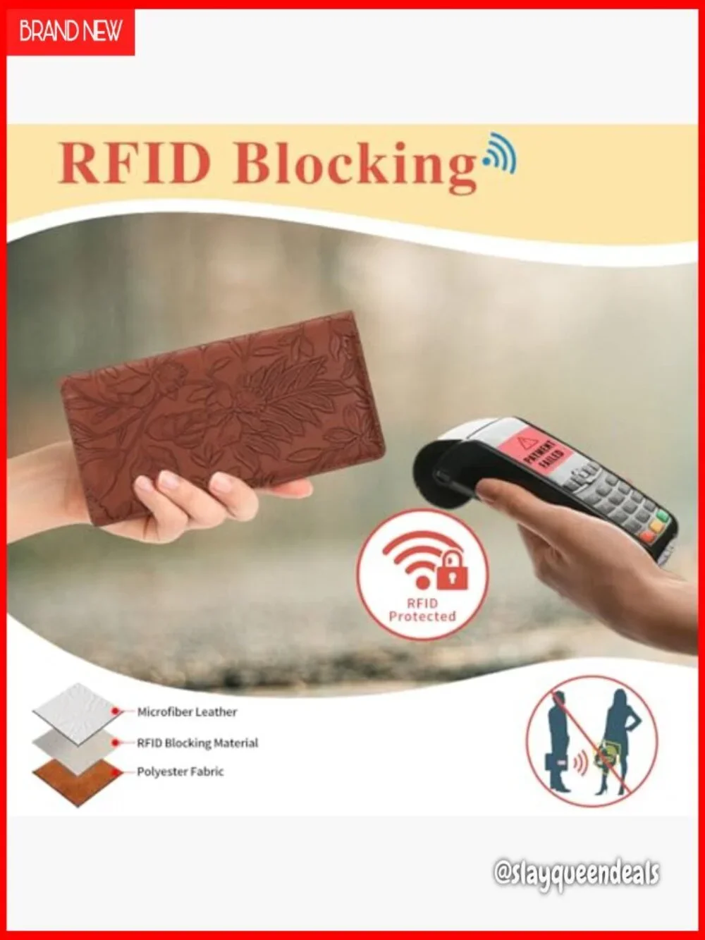 Ultra Slim RFID Blocking Leather Wallet for Women with 11 Card Slots